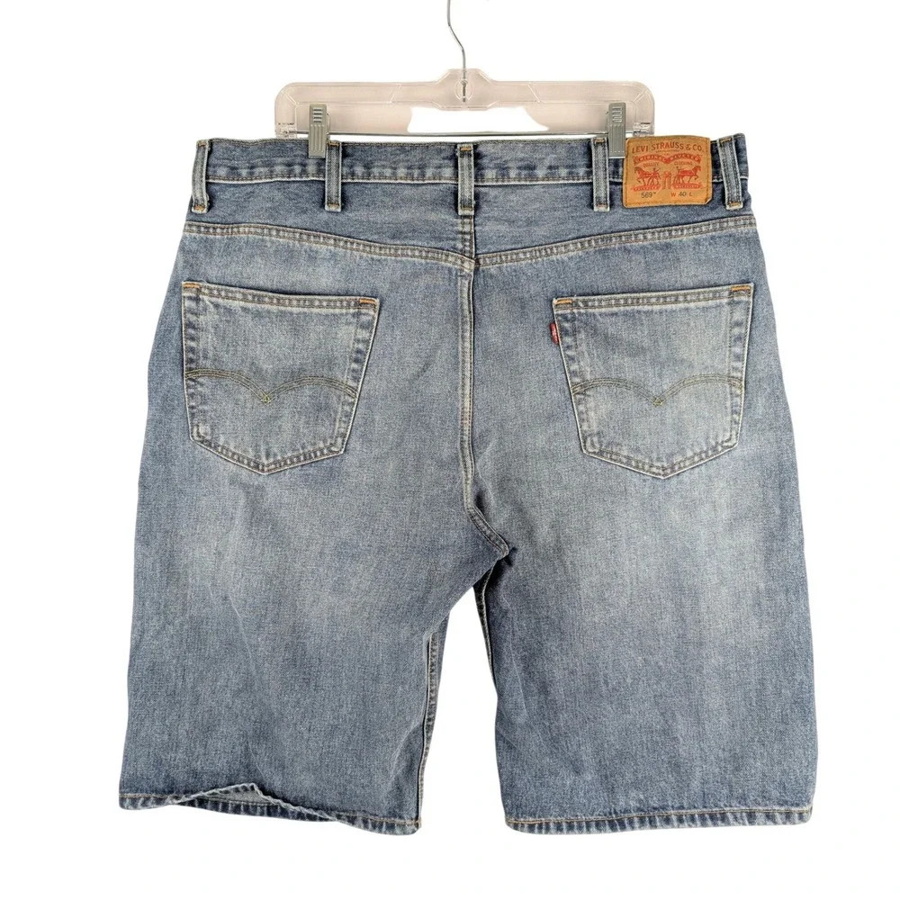Levis 569 Loose Straight Denim Shorts Mens‎ 40 Blue 12